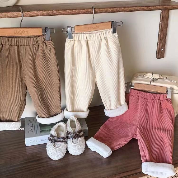 Corduroy Pant Warm - Jesienno-zimowe ubrania dziecięce, spodnie sztruksowe z