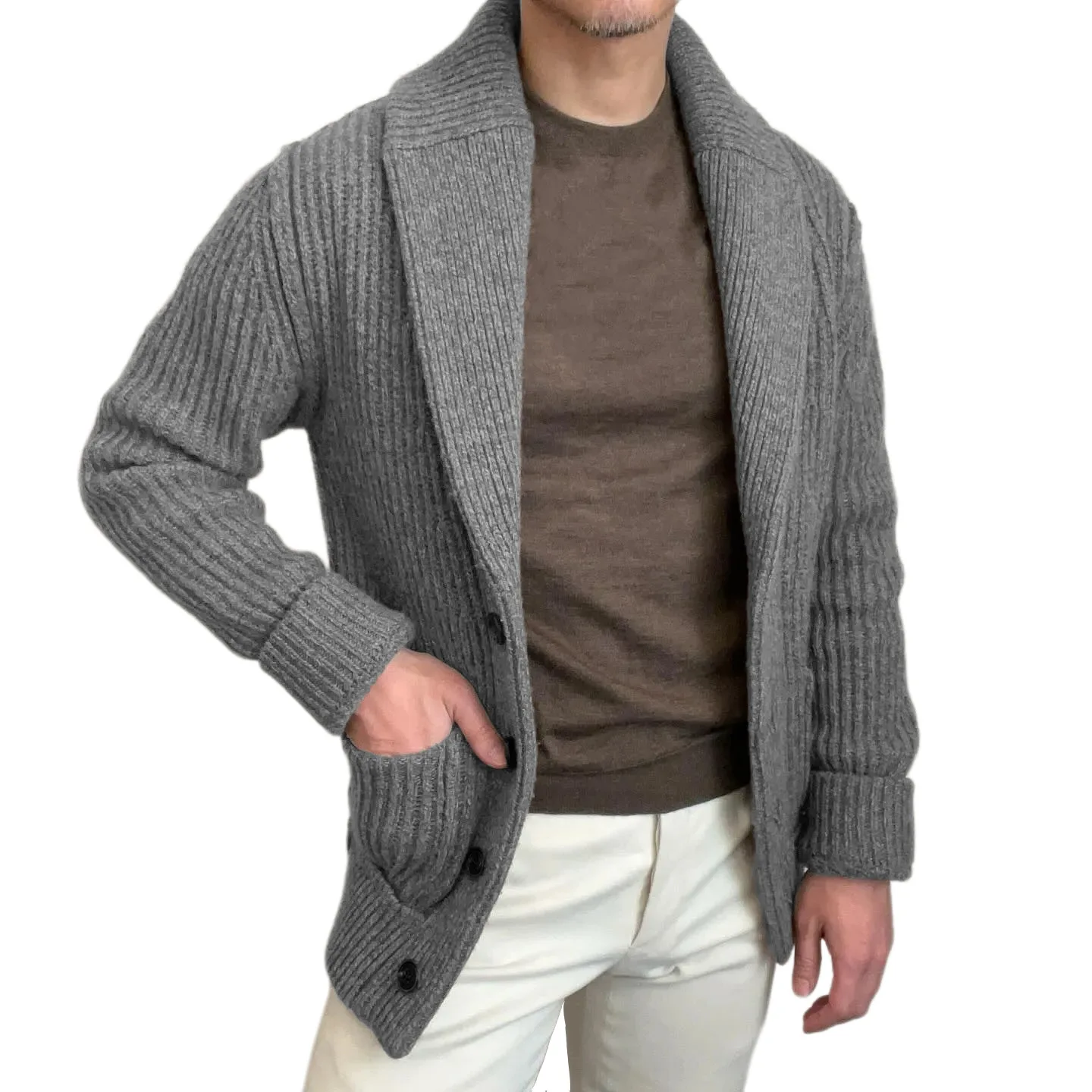 Męskie swetry kardigan kołnier – Down Jacket Packable recenzja i cena
