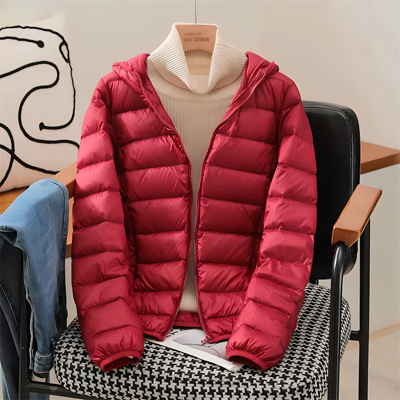 Plus Size Women Hooded Korean  – Down Jacket Packable recenzja i cena