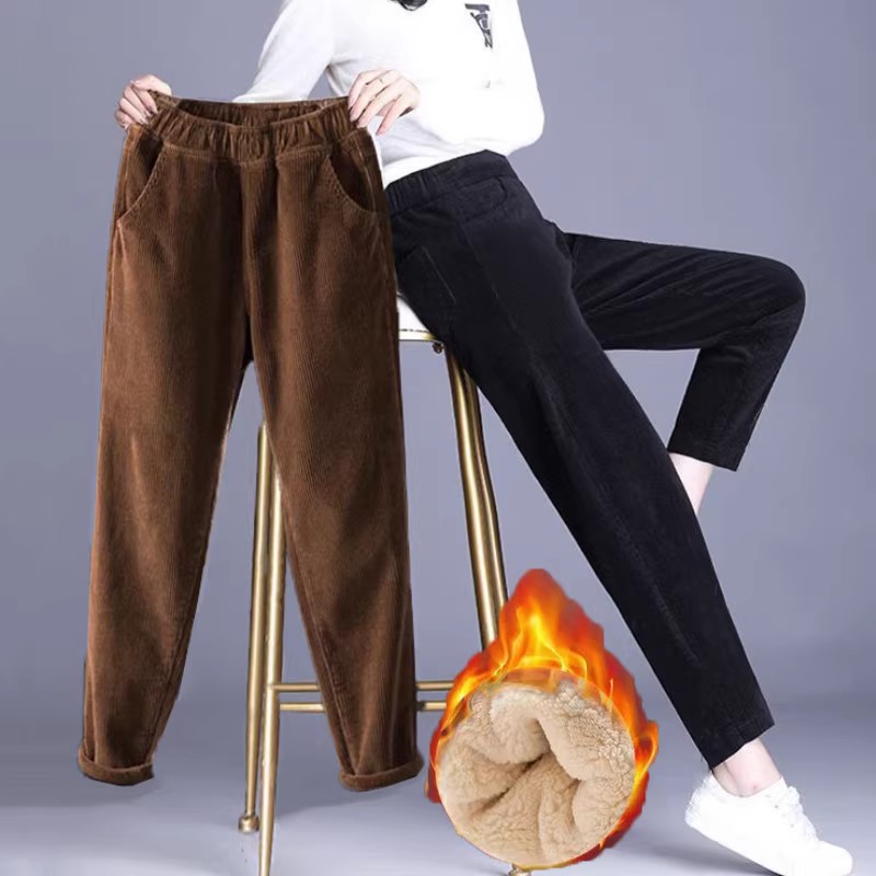1 szt. Kobiety jesienno-zimowa – Corduroy Pant Warm recenzja i cena